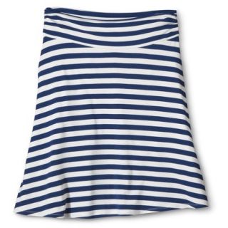 Merona Womens Jersey Knit Skirt   Blue/White Stripe   M