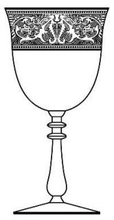 Glastonbury   Lotus Gold Band (Decoration 889 Stem #78) Water Goblet   Stem #78,
