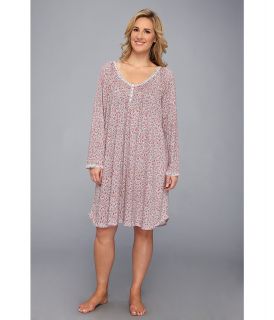 Carole Hochman Plus Size Fresco L/S Short Nightgown Womens Pajama (Purple)