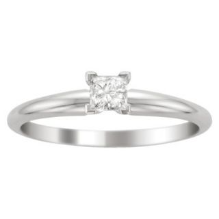 1/4 CT.T.W. Diamond Solitaire Ring in 14K White Gold   Size 7.5