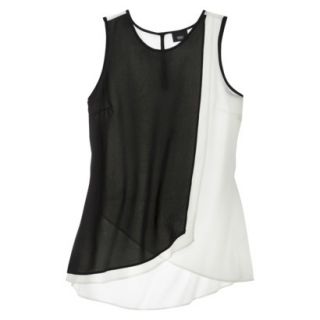 Mossimo Womens Colorblock High Low Tank   Sour Cream XL(15 17)