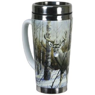 Rivers Edge 16 ounce Deer Ceramic/stainless Steel Travel Mug