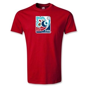 Euro 2012   FIFA U 20 World Cup Turkey 2013 Emblem T Shirt (Red)