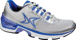 Womens Aetrex XSPRESS Fitness Runner   Silver/Blue Mesh Running Shoes