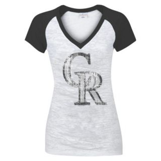 MLB Womens Colorado Rockies T Shirt   Grey/ Black (M)
