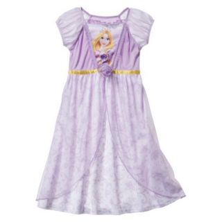Disney Princess Toddler Girls Rapunzel Short Sleeve Nightgown   Purple 2T