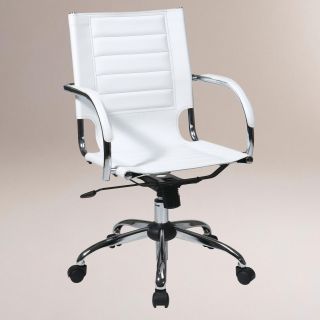 White Grant Office Chair   World Market