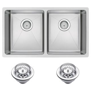Water Creation Sss u 3118a 31x18 inch 50/50 Double Bowl Stainless Steel Undermount Kitchen Sink Drains And Strainers