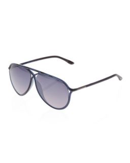 Maximillion Aviator Sunglasses, Shiny Blue