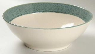 Sango Malibu Green Soup/Cereal Bowl, Fine China Dinnerware   Speckled,Green Band