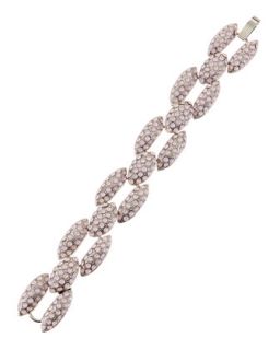 Cabochon Pave Multi Link Bracelet, Pink