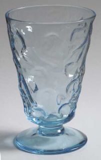 Bryce El Rancho Cerulean Water Goblet   Cerulean Blue,Textured Design