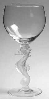 Bayel Sea Horse Water Goblet   Frosted Sea Horse Stem