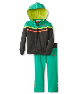 Puma Kids Color Block Hoodie w/ Contrast Taping Girls Sets (Blue)