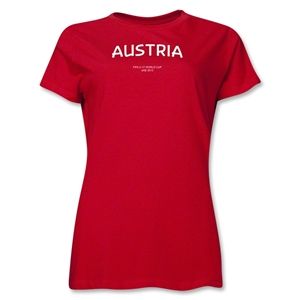 Austria 2013 FIFA U 17 World Cup UAE Womens T Shirt (Red)