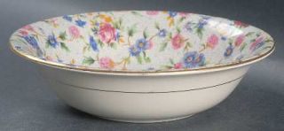 Royal Winton Old Cottage Chintz (Pre 1960,Cream) Coupe Cereal Bowl, Fine China D