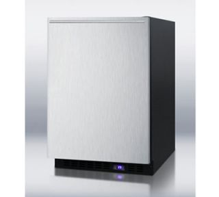 Summit Refrigeration Outdoor Freezer w/ Digital Thermostat, Reversible Door & Sealed Back, Black, 4.9 cu ft
