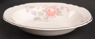 Limoges American Rose Marie (Pearl Ivory) Rim Soup Bowl, Fine China Dinnerware  