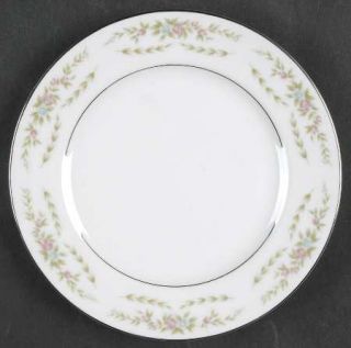 Wyndham Janice Bread & Butter Plate, Fine China Dinnerware   Pink & Blue Flowers