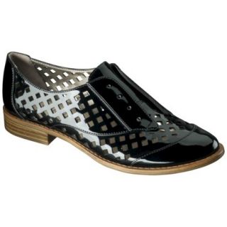 Womens Sam & Libby Justine Perforated Oxfords   Black 8.5