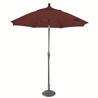 Terracotta 9 foot Fiberglass Umbrella With Collar Tilt With 50 pound Stand (TerracottaMaterials Fiberglass, olefin fabric, aluminumPole materials AluminumWeather resistant Closure type Crank SystemShade UV protectionDimensions 108 inches high x 108 in