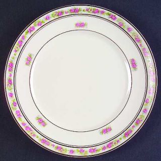 Pope Gosser St. Regis Salad Plate, Fine China Dinnerware   Rose Border,Gold Band