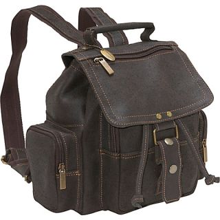 Distressed Mid Size Top Handle Backpack Distressed brown   Davi