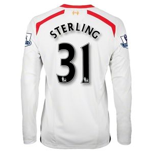 Warrior Liverpool 13/14 STERLING LS Away Soccer Jersey