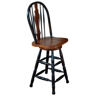 Sunset Trading Keyhole Swivel Counter Stool   24 in.   DLU B124 24 BCH
