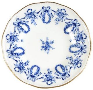 Coalport Queensbury Blue Bread & Butter Plate, Fine China Dinnerware   Blue Flow