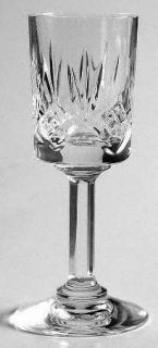 Cristal de Sevres Cds9 Cordial Glass   Fan,Crisscross&Cross Hatch Cut Bowl