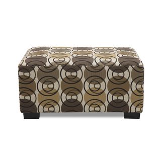 Earth Toned Color Multi Circular Patterned Ottoman