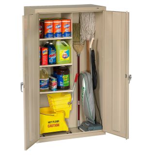 Tennsco Janitorial Cabinet   36Wx18Dx66H   Sand   Sand