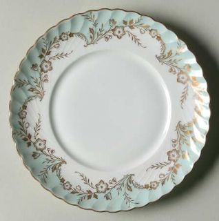 Royal Tettau Duchess Blue Green Bread & Butter Plate, Fine China Dinnerware   Bl