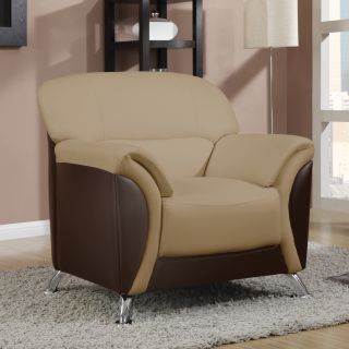 Cappuccino And Chocolate Two tone Pvc Modern Chair