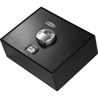 Barska Top Opening Biometric Fingerprint Safe (BlackCan store up to 30 usersPre drilled holes allowing the safe to be mounted into the floorTwo solid steel locking boltsIncludes protective floor mat ensuring that items are not scratchedOperates on four (4