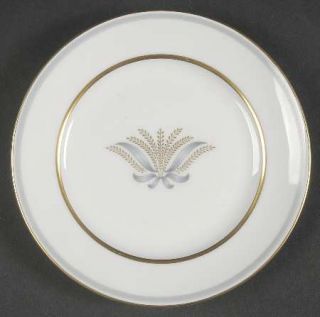 Baronet Loraine Bread & Butter Plate, Fine China Dinnerware   Gray/Gold Center D