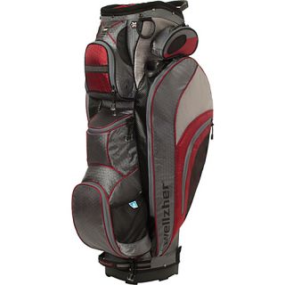 Wellzher Blake Cart Bag Grey/Burgundy   Wellzher Golf Bags