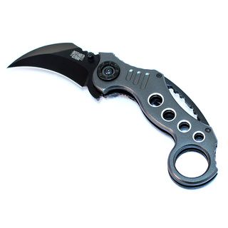 7 inch Spring Assisted Stainless Steel Folding Knife (Grey, black Blade materials Stainless steel Handle materials Aluminum Blade length 3 inches Handle length 4 inches Weight 1 pound Dimensions 7 inches long Before purchasing this product, please f