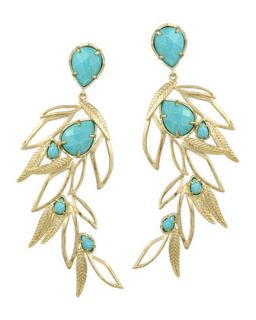 Rosemary Turquoise Leaf Earrings