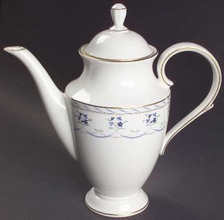 Lenox China Orleans Blue Coffee Pot & Lid, Fine China Dinnerware   Classics, Blu
