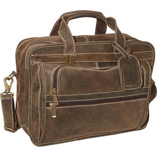 Guardian Laptop Brief Distressed Brown   ClaireChase Non Wheeled Com