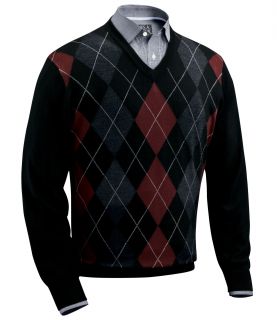 Signature Merino Wool Sweater Argyle V Neck JoS. A. Bank