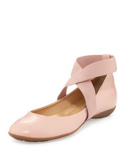 Sandy Crisscross Ballerina Flat, Pink