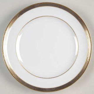 Vista Alegre Seteais Dinner Plate, Fine China Dinnerware   Gold & Black Band, Go
