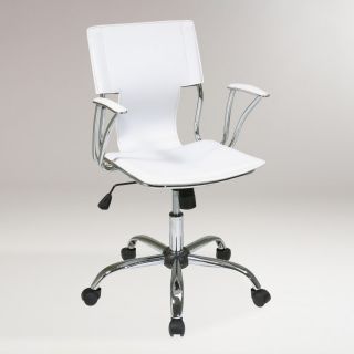 White Ethan Office Chair   World Market