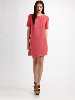 Burberry Brit Washed Silk Shift Dress   Pink Sweet