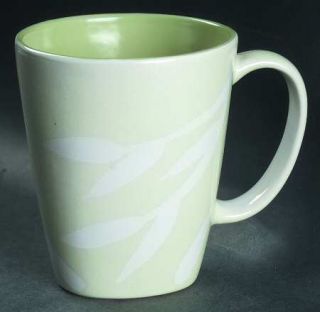Fitz & Floyd Trinite Verte Mug, Fine China Dinnerware   Light Green Body,White L