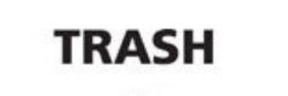 Rubbermaid Trash Recycle Decal   White Letters/Clear