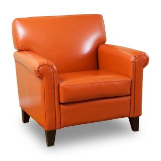 Burnt Orange Classic Leather Club Chair Multicolor   BSHD369 1